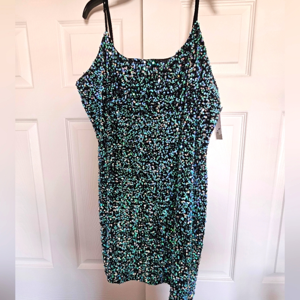 BP. Sequin Dress, 2X, Multi-color